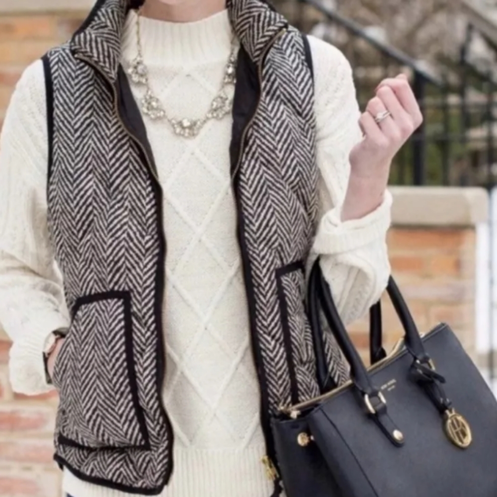 J. Crew Quilted Down Vest, Small